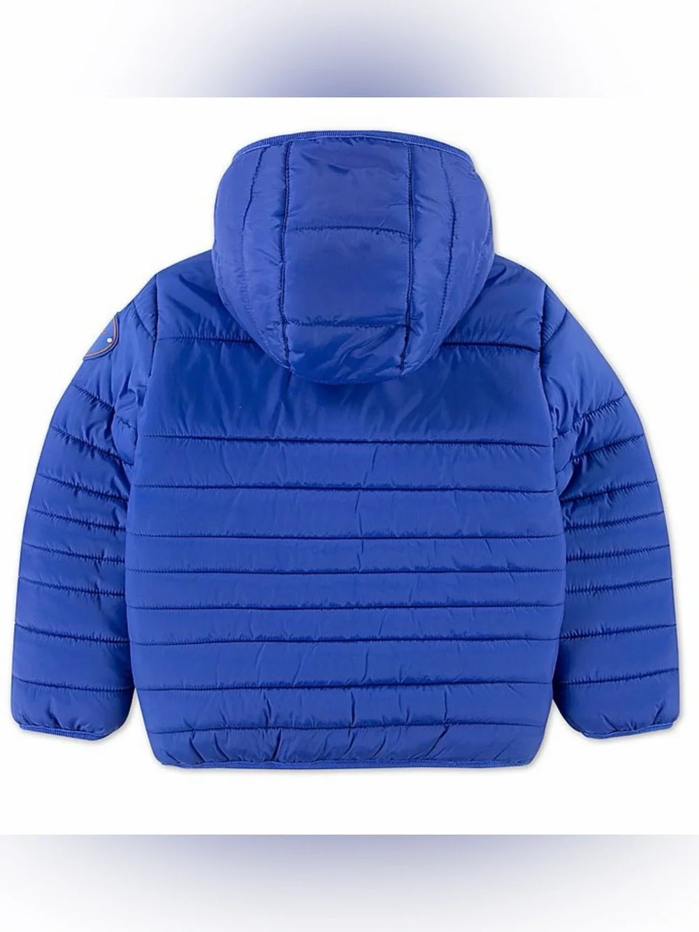 New Kids Sz 7 Nike Hooded Jacket Blue Water Resistant Midweight Faux Down Fill